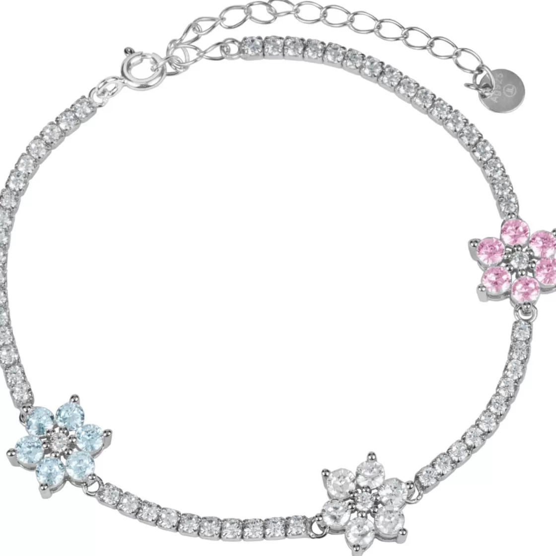 Jacques Lemans Bracelet "Flowers" Sterlingsilver With Topazes