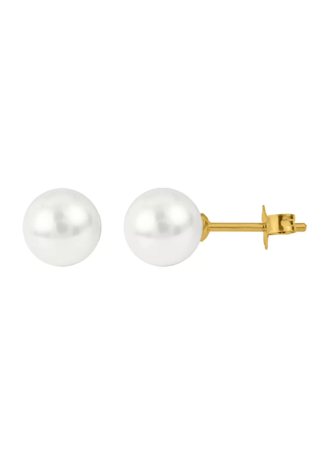 Jacques Lemans Ear Stud Sterling Silver Gold-Plated With Fresh Water Pearl