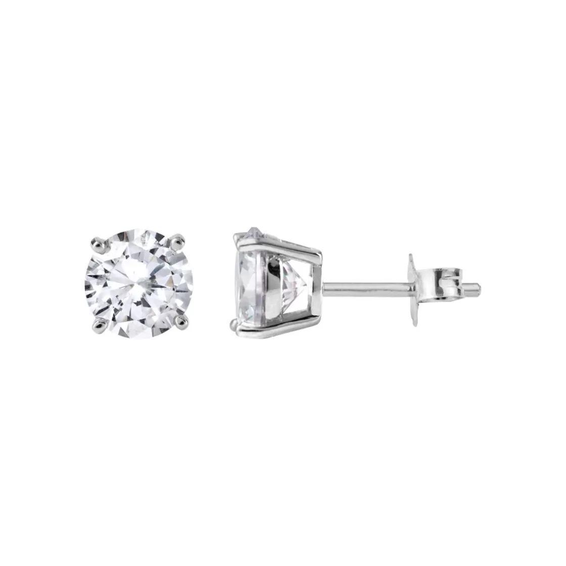 Jacques Lemans Ear Stud Sterling Silver With Topaz