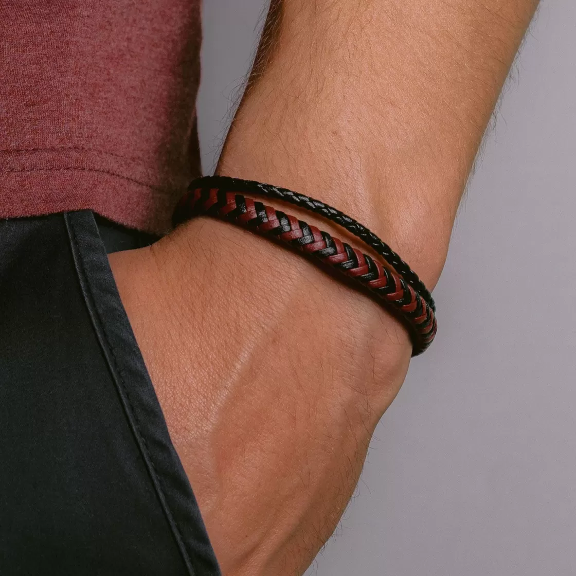 Jacques Lemans Leather Bracelet