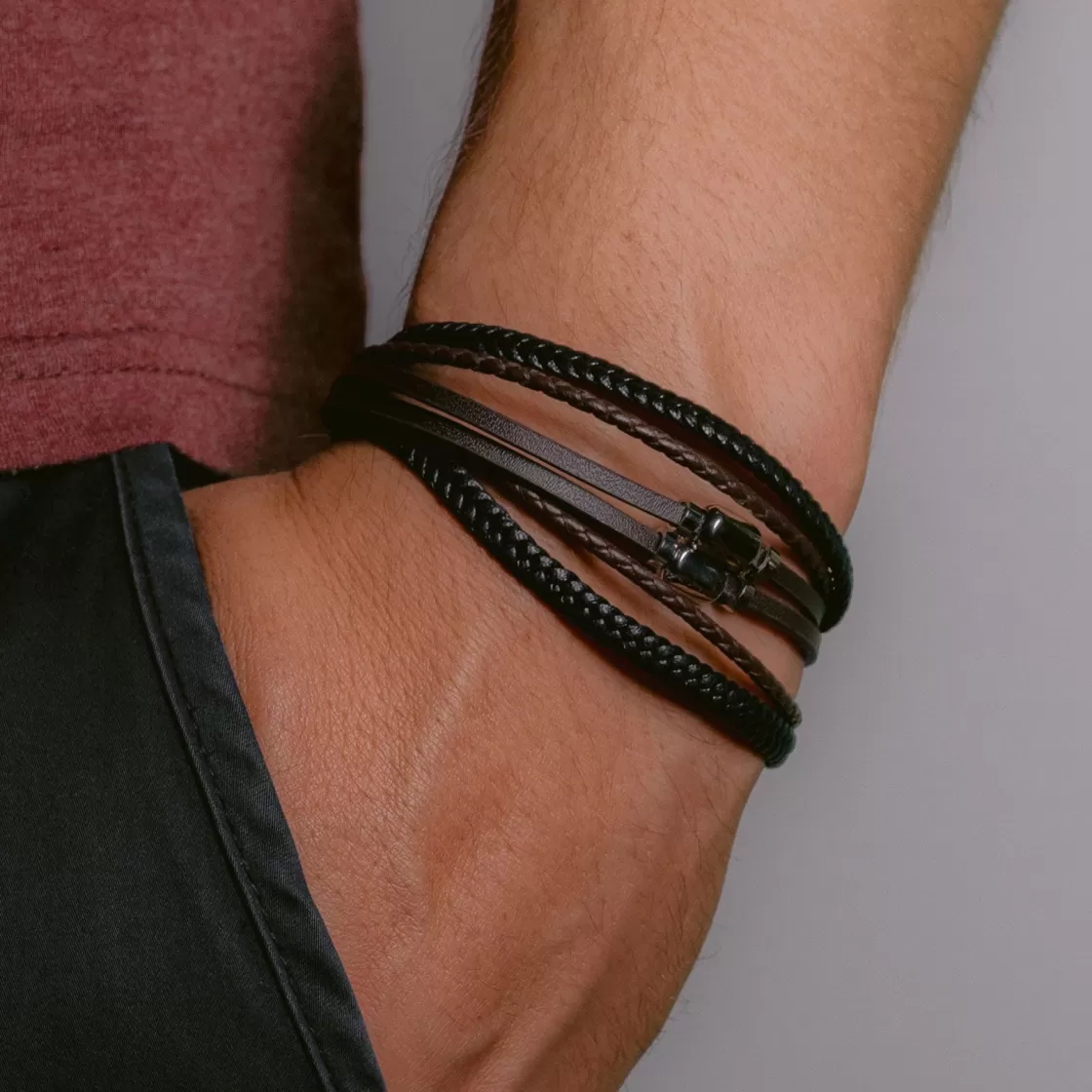 Jacques Lemans Leather Bracelet