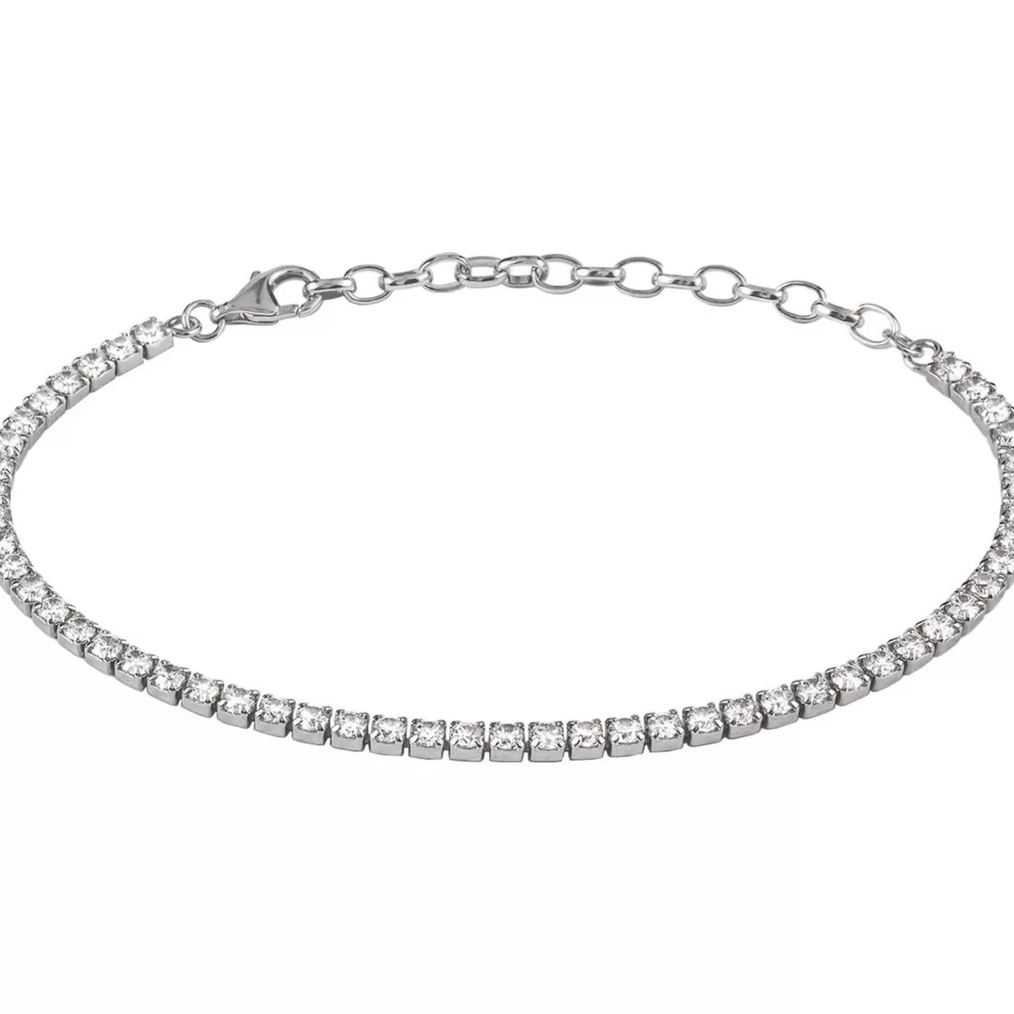 Jacques Lemans Tennis Bracelet Sterling Silver With Topazes